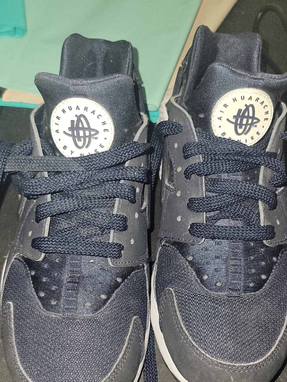 Nike Navy and Gray Air Huarache Trainers